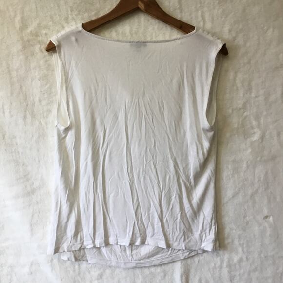 Talbots White Cowl Neck Tank Top - Picture 8 of 12